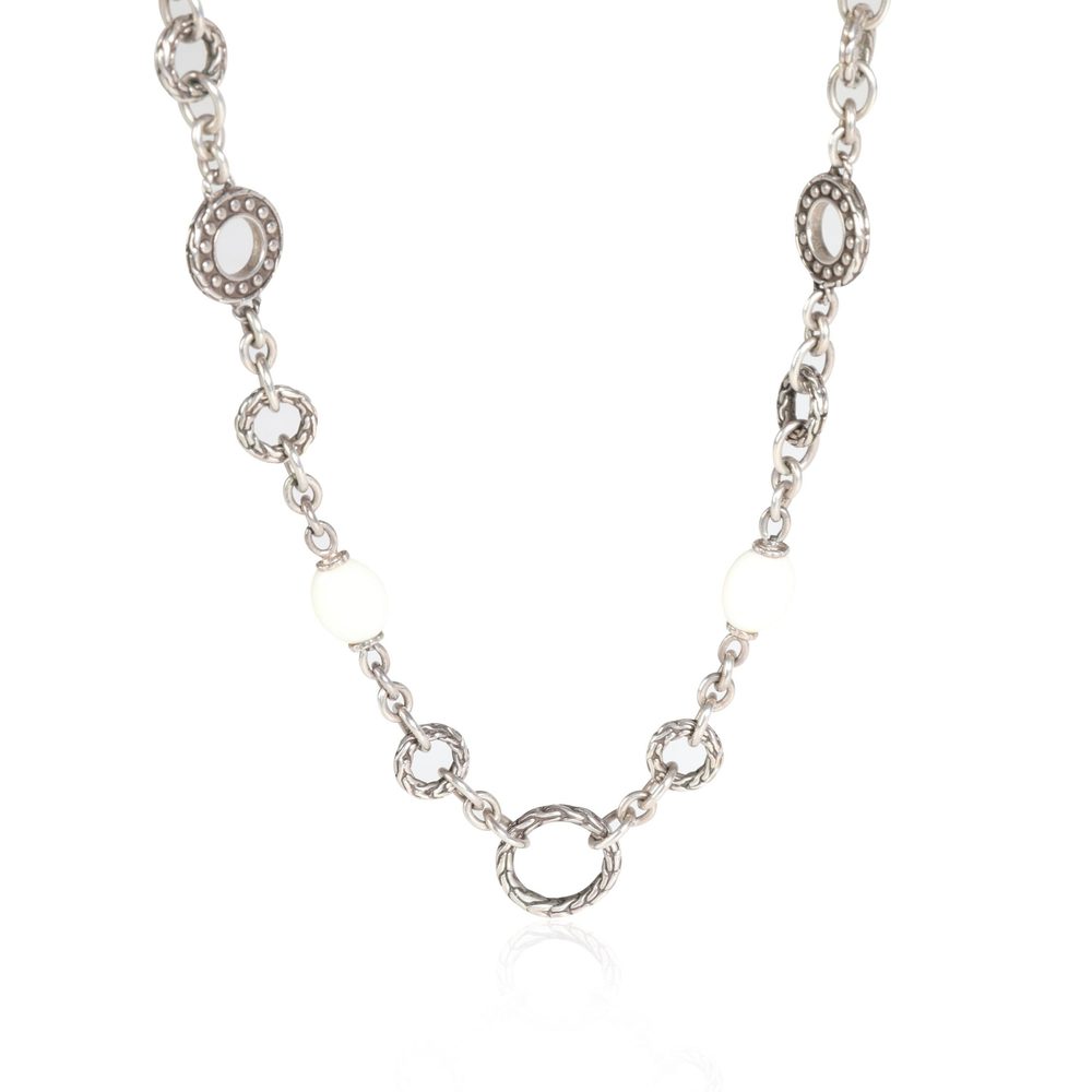 John Hardy Classic Chain Chalcedony Station Necklace in Sterling Silver